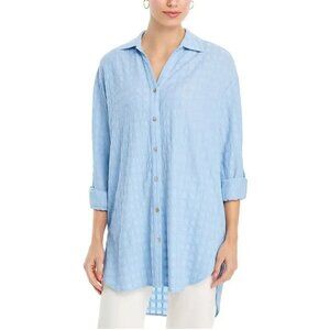 68$ Status by Chenault Jacquard Knit Tunic Dress Size XL Light Blue